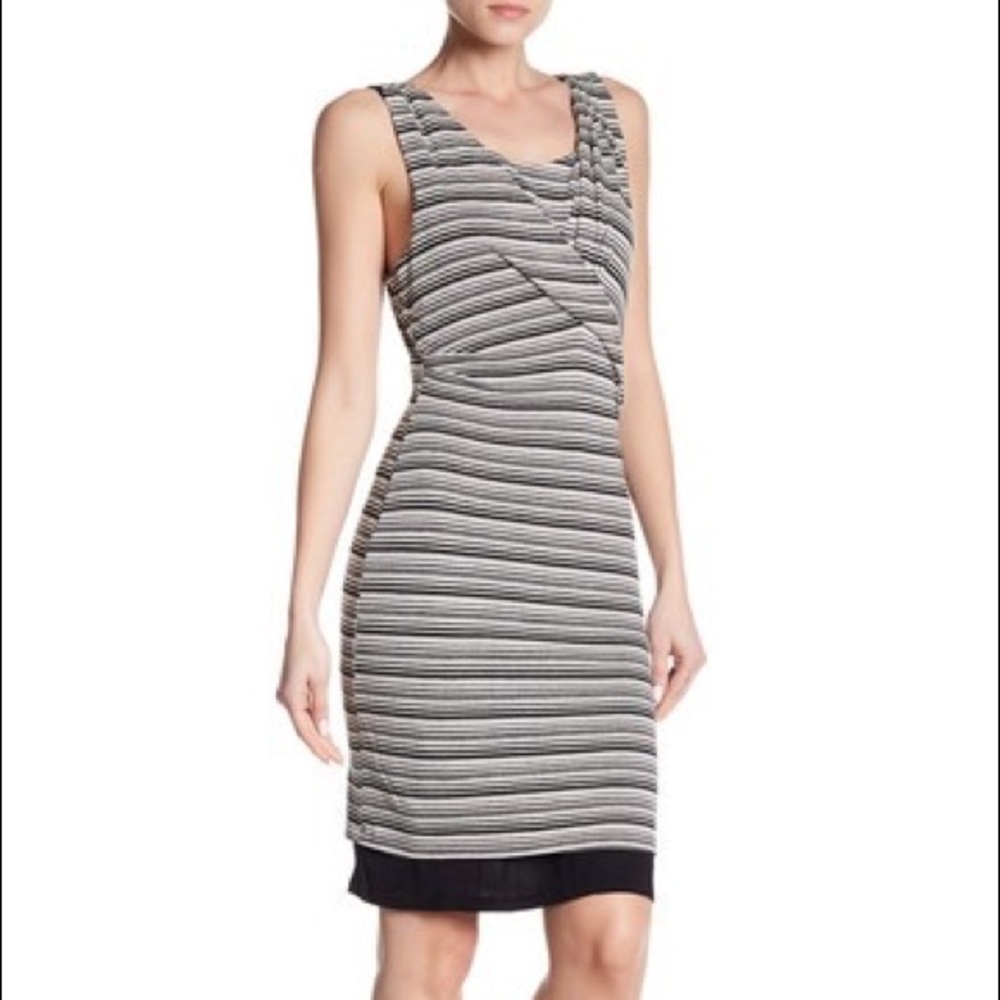 Knit twist front dress